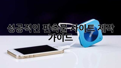 성공적인 판촉물 사이트 제작 가이드